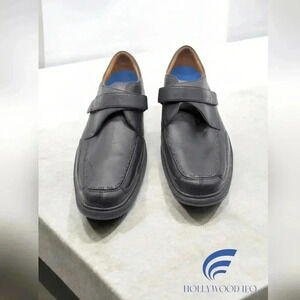 Dr Comfort Frank Black Leather Loafers sz 15 W Dress Casual